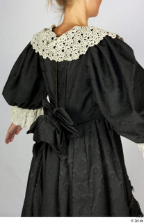  Photos Woman in Historical Dress 54 18th century Historical clothing black dress upper body 0007.jpg